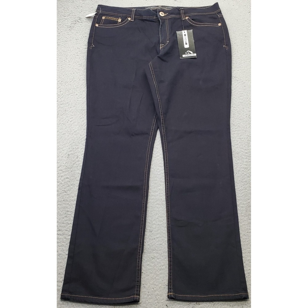 Jordache Skinny Jeans Womens 16 Blue Denim Dark Wash Contrast Stitch Streetwear